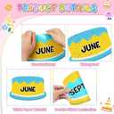 Fuyoooo 127 Pcs Birthday Graph Bulletin Board Set Colorful Happy Birthday Bulletin Board Decorations Classroom Chart Calendar Cutout (Colorful)