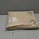 NICETOWN 2 Panels Outdoor Patio Curtains Windproof Top & Bottom Grommet & Back Tab, Thermal Insulated Windproof Drapes Keep Privacy for Garage/Porch with Ropes for Fixed, Biscotti Beige, W46 x L80