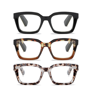 Readers for Women Oprah Style Square Reading Glasses with Spring Hinge Blue Light Blocking for Men Ladies