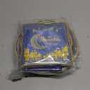 96 Pcs Ramadan Plates and Napkins Forks Sets - Blue Gold Eid Mubarak Themed Round Tableware, Disposable KAREEM Paper Plates Napkins Kit for Ramadan Party Supplies Favors Table Decorations, Serves 24