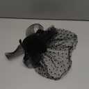 Geyoga 50s Fascinator Hat for Women Funeral Veil Hat Pillbox Cocktail Tea Party Headpiece and Lace Glove (Black)