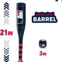 Franklin Sports MLB 21" Soft Sport Bat & Ball - Blue - Lightweight Kids Bat + Ball