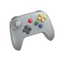 8BitDo 64 Bluetooth Controller for Analogue 3D, Switch, Switch 2, Windows, and Android (Grey)