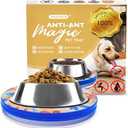 SoulThink® Ant Proof Cat Dog Bowl Tray - SoulThink x Simone Miller Collaboration Pet Food Dish Indoor No Chemical No Water Needed Different from Traditional Ant Trap (Orchid Flower)