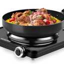 Vayepro 1500W Hot Plate, Portable Electric Stove, Single Electirc Cooktop, Portable Burner for Cooking, Cooktop for Dorm Office Home Camp, UL Listed, Compatible with All Cookware (HP102-D16)