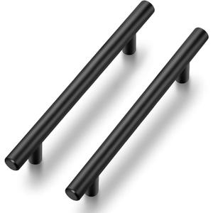 Ravinte Black Cabinet Handles - 5 Pack 5 Inch Modern Drawer Pulls - Matte Black Kitchen Cabinet Hardware