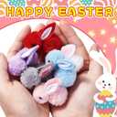 30 Pack Prefilled Easter Eggs with Plush Bunnies,Pre Filled Easter Eggs with Stuffed Toys Inside,Easter Basket Stuffers for Kids,Easter Egg Hunt,Classroom Prize