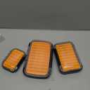 Gonex Fly Boxes for Fly Fishing Jig Boxes Two-Sided Waterproof Lightweight Fly Fishing Box Easy Grip Transparent Lid Fly Fishing Lures Box Sizes A+B+C, Orange
