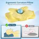Cervical Neck Pillow - Neck Support Pillows for Sleeping, Contour Memory Foam Pillows for Side, Back & Stomach Sleepers, Ergonomic Neck Pillow with Breathable Cover (Grey)