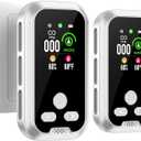 2-Pcs 4IN1 Plug in Smoke & Carbon Monoxide Detector Combination Builti-in 2000 mAh Backup Battery HD Screen [Smoke CO Temp Humidity Sensor] Alarm for Home Travel Hotel Indoor (White)