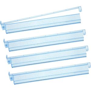 Mahjong Racks with Pushers 4PCS Set Majiang Tile Holder Acrylic Mahjong Racks Accessories and Gifts (Bling Blue)