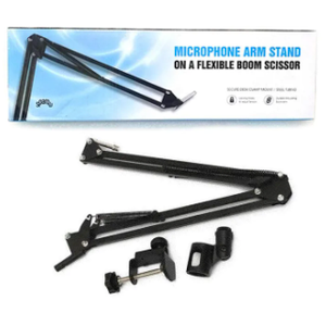 GLEAM Microphone Arm Stand On A Flexible Boom Scissor Bonus Microphone cover