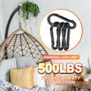 50Pack Carabiner Clips Heavy Duty, 3.2 Large Spring Snap Hooks Bulk, Galvanized Black Carabiners for Camping, Solid Spring Clips for Home Gym Hanging Hammocks Swing Hiking-500lbs Holding Capacity