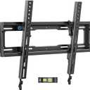 Pipishell Tilt TV Wall Mount Bracket Low Profile for Most 23-55 Inch LED LCD OLED 4K Flat Curved TVs up to 99lbs Max VESA 400x400mm, 8 Tilting for Anti-Glaring, Fits 8-16 inch Wood Stud