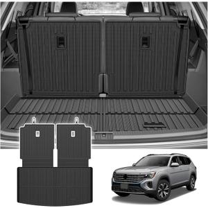 Cargo Liner for VW Volkswagen Atlas 2018-2025 2026 (Not for Cross Sport), All Weather Cargo Mats for Atlas Accessories, Heavy Duty TPE Trunk Mat, Car Accessories