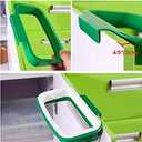 Lunies Over the Cabinet Plastic Trash Bag Holder for Kitchen, Under Sink Trash Can, Grocery Bag Holder for RV,Bathroom, Dorm Room, Office 8.6"x 4.9"