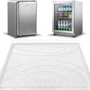 Mini Fridge Silicone Mat,19.7"x19.7"x0.5" Under Refrigerator Mat, Mini Fridge Drip Pan Prevent Water Leakage,Floor Damage,Protect Mat for Small Fridge,Refrigerator,Freezer-Translucent