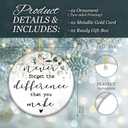 9 x Thank You Gift Ornament 2025, White Elephant Exchange  Never Forget The Difference That You Make Keepsake  Appreciation Gift Ornament for Teachers, Nurses, Friends, Volunteers, Coworkers