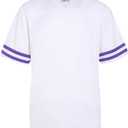 Adult Men's Blank Football Jerseys Athletic Football Fans Shirts Practice Sports Uniform Tops, XL