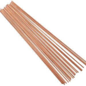 Therwen 20 Pcs Pure Copper Round Rod 11.8 Inch Length Bare Metal Solid Copper Rod Lathe Bar Stock for Crafts (0.12 Inch/ 3 mm in Diameter)