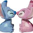 Enesco Disney Ceramics Stitch and Angel Salt and Pepper Shaker Set, 3.5 Inch, Multicolor