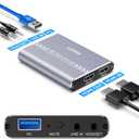 4K 60fps Audio Video HDMI Game Capture, Live Gamer Portable Pass-Through 4K Full HD 1080P 60fps USB3.0 Capture Card Ultra Low Latency Record Stream for Xbox, PlayStation