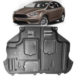 Engine Guards Mud Flaps for Ford Focus 2012 2013 2014 2015 2016 2017 2018 Front Engine Splash Shield Guards Suitable for Focus ST/RS Under Engine Cover Directly Replace Original One Black