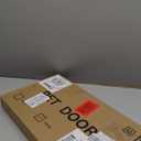 Dog Gate - 18"-45" Adjustable Extra Wide Metal Baby Gate to Step Over, 10" Tall Small Pet Gate with 3 Extension Kits, Pressure Mounted for Doorways & Stairs (White)