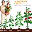 Aieve Extendable Plant Stakes, 13in to 49in Stainless Steel Telescoping Monstera Plant Support Stakes, Indoor Outdoor Garden Stake Support Sticks for Tomato Vegetables Monstera Vine (5 Packs)