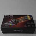 Gatling Electric Water Gun with Rotating Barrel Dual Water Output, Modular Battery System, Compatible with External Water Bottle, High-Power Outdoor Toy for Kids Ages 8-12-blue