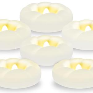 5 PACK Flameless LED Floating Candles, 3'' Battery Operated Plastic Flickering Waterproof Tealights for Cylinder Vases, Centerpieces at Wedding, Party, Pool, Holiday (Warm White)