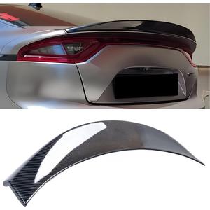 Rear Spoiler Compatible with 2018-2024 Kia Stinger, CK Style Trunk Exterior Duckbill High Kick Tail Deck Lid Wing Lip Splitter 2018 2019 2020 2021 2022 2023 2024 (Carbon Fiber Pattern)
