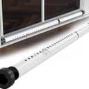 Sliding Door Security Bar17.5-50 inch Adjustable Patio Door Security bar, Heavy Duty Window Security Bars Inside for Sliding Glass Door Home Apartment Bedroom(White)