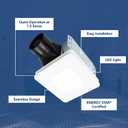 Broan-NuTone Bathroom Exhaust Fan with LED light Easy Retrofit Without Attic Access, Quiet 1.5 Sones, Effective Ventilation at 80 CFM ENERGY STAR Certified Moisture and Odor Control