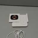 3 in 1 Foldable Charging Station for Apple Products,Wireless Charger for iPhone 17 16 15 14 13 12 Pro Max,Travel Dock Adapter&Light for iWatch Series 11 10 9 Ultra 3/2 SE 3/2,for AirPods 4 3 2 Pro 3/2 (White)