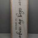 Home Is Where My Boys Are Wall Art: 32 x 12 Inch Rustic Horizontal Framed Sign, Mom of Boys Decor, Boy Room Wall Decor, Wood