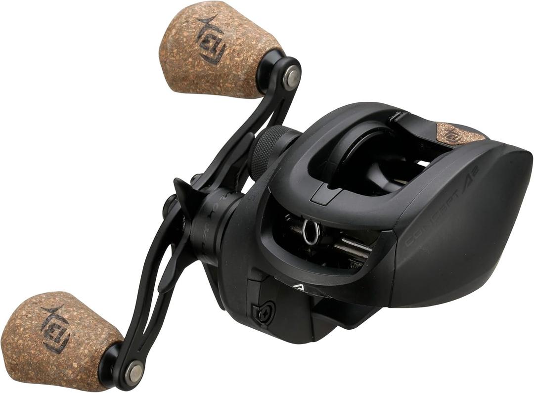 13 FISHING - Concept A2 Baitcast Reel - 7.5:1 Gear Ratio - Right Hand Retrieve (Fresh+Salt) - A2-7.5-RH, Black