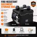 Fireproof Document Box with Lock, Hanging File Organizer