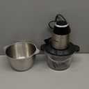 GANIZA Food Processors, Electric Food Chopper with Meat Grinder & Vegetable Chopper - 2 Bowls (8 Cup+8 Cup) with Powerful 450W Copper Motor - Includes 2 Sets of Bi-Level Blades for Fruits/Meat/Nuts (Black)