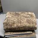 8x10 Washable Brown Vintage Area Rug for Living Room Bedroom Large Traditional Low Pile Soft Carpet Non-Slip Thin Retro Distressed Accent Throw Rug for Dining Room Office Kitchen Indoor
