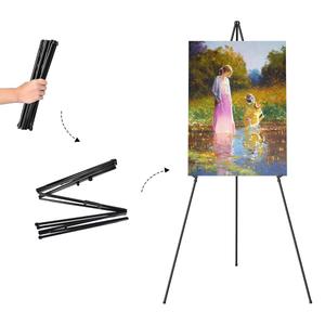 Easel Stand for Sign, Aredy 63" Portable Painting Easel, Lightweight Metal Easels for Painting Canvas, Wedding Sign (1 Pack)