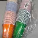 Ziliny 120 Pack Mexican Party Decorations Fiesta Cups Taco Supplies 12 oz Disposable Plastic Cups for Taco Mexican Theme Birthday Wedding Party Decorations