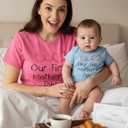 Tstars Our First Mother's Day Mom and Baby Matching Shirts - Mommy and Me Outfit Gift for New Moms and Infant (Pink, S)