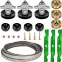 50 in Mower Spindles Deck Rebuild Kit Fit for Cub Cadet RZT 50'' Zero Turn, for Troy Bilt RZT50, Spindles 618-04125 918-04125, Blade 742-04053A, 134'' Belt 754-04044, Deck Wheel 734-04155