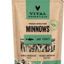 Vital Essentials Freeze Dried Minnows Dog Treats | Single Ingredient | Premium Quality | Grain Free Treats for Dogs, 2.5 oz Bag (EXP 05/29/28)