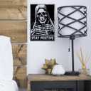 ALKB Death Metal Skeleton Sign - Gothic Halloween Horror Decor for Skull Lovers Gift - 8x12 Inch