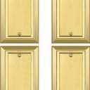 Metal Wall Plate for Electrical Outlets, Decorative Brass Gold Switch Plates Outlet Cover, Light Switch Cover Plate, 1-Gang Wall Plates (Single blank, 4 Pack)