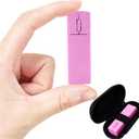 Wireless Bluetooth Mouse, Mini 3-Mode (BT4.0/5.0+2.4G) Finger Noiseless Rechargeable Travel Small Mice with Mouse Case, 3 Buttons Ultra Lightweight Portable Wireless Mice for Desktop Laptops PCPink