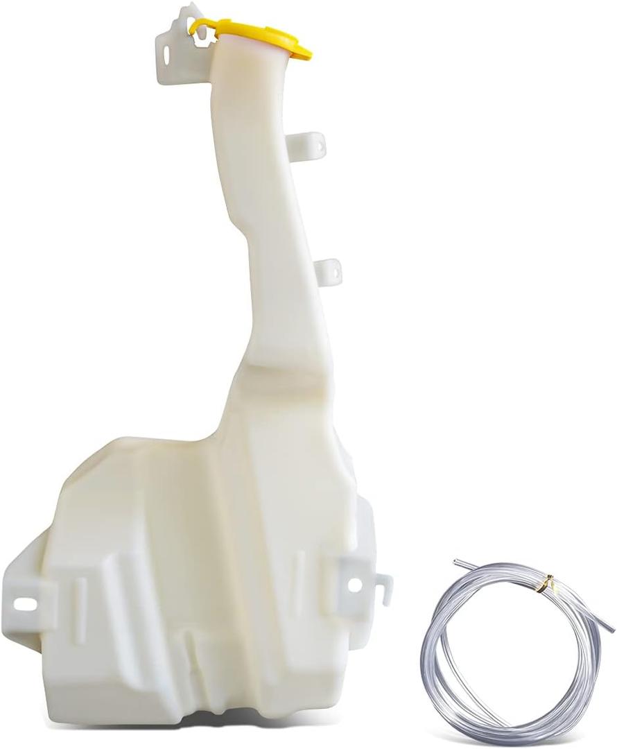 Auto Dynasty CH1288164 Factory Style Car Windshield Washer Reservoir Tank - Reservoir Cap | Washer Fluid Pump | Fluid Level Sensor - Compatible with Jeep Commander Grand Cherokee 05-06, White