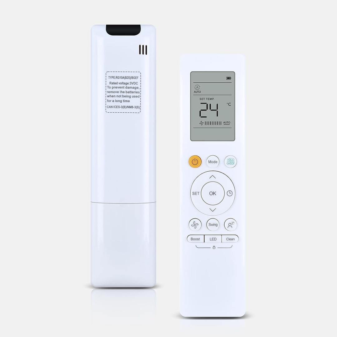 RG10A-BGEF New AC Remote Control Compatible with Midea/Carrier/SystemAir Air Conditioner RG10A-BGEF RG10A/BGEF RG10A(B2S)/BGEF RG10A5(B1)/BGCEFU1 RG10A(E2S)/BGEFU1 RG10A1(E2S)/BGEF